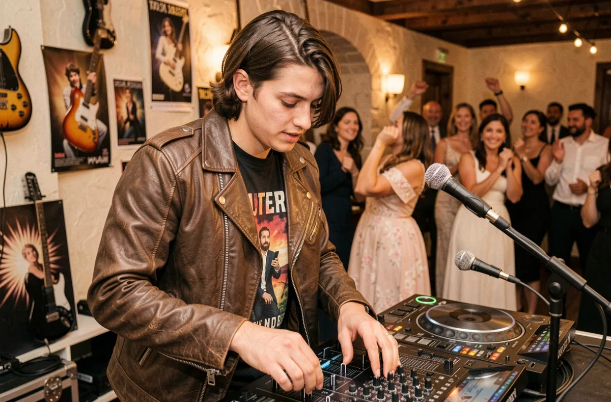 Charlie Glad animant un mariage pop-rock dans la région lyonnaise