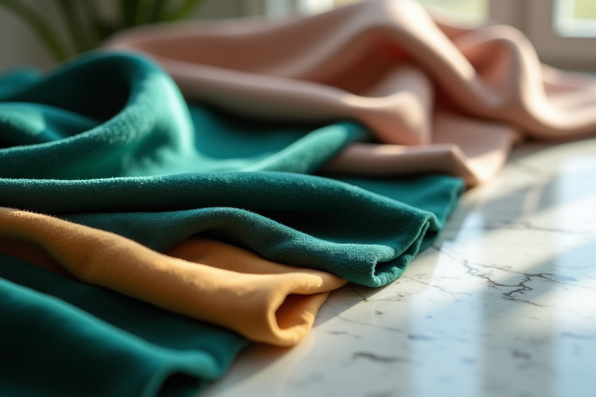 Échantillons de tissus élégants en textures luxueuses en 2025