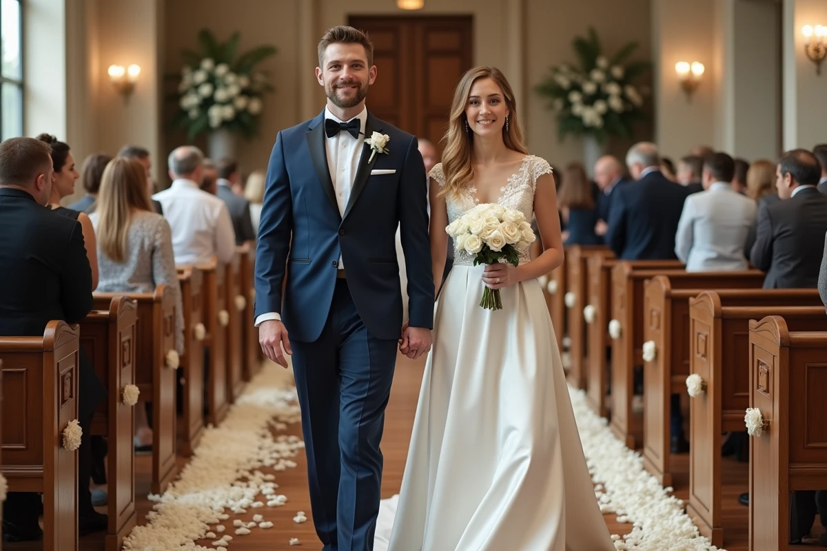 Jeune couple élégant lors d